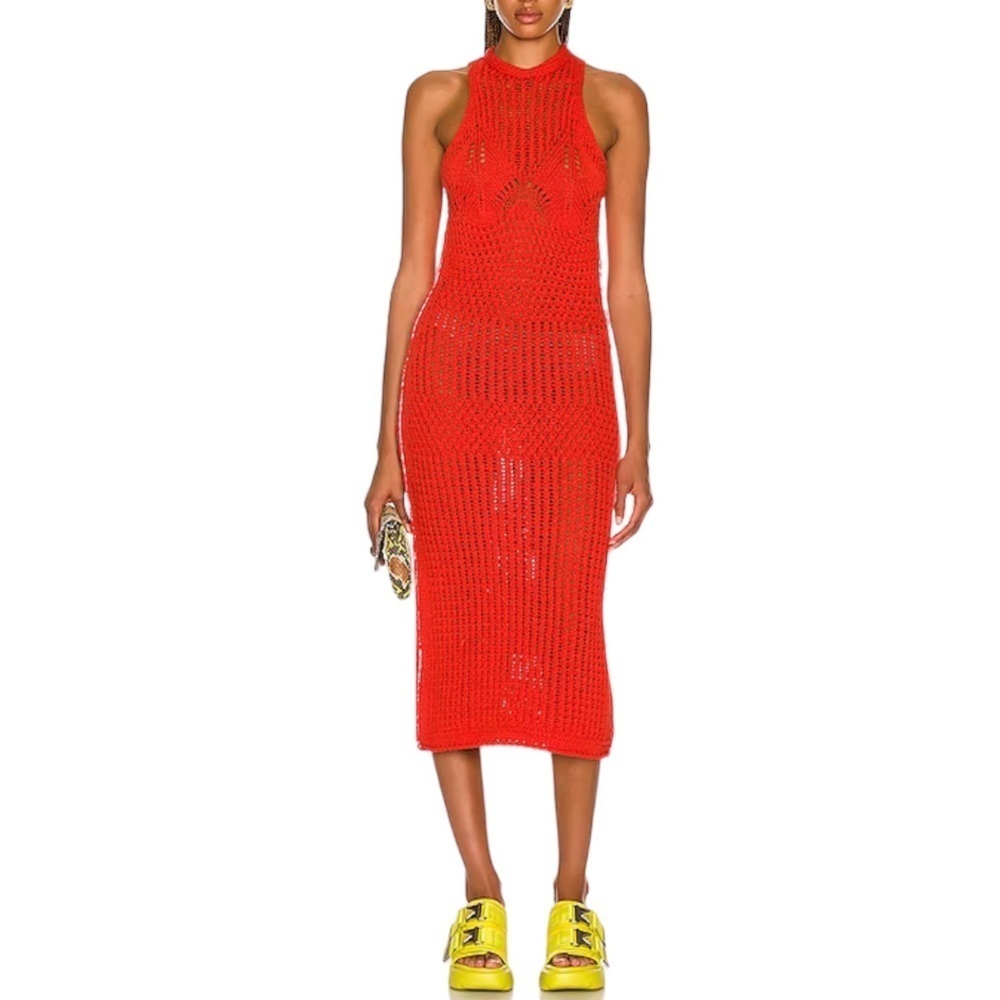 Acne Studios‎ Kaubree Crochet Open Knit Midi Dress Sz XS